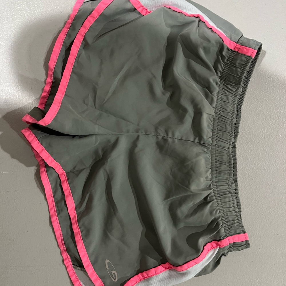 Champion Women's Gray and Pink Athletic Shorts